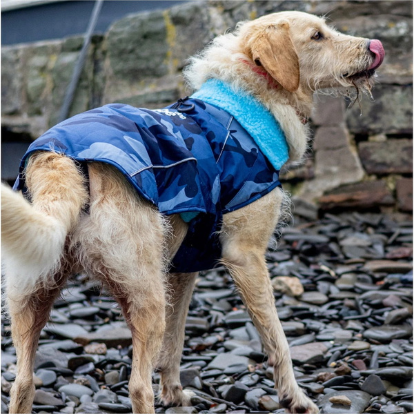 2026 Dryrobe Dog Coat V3DRDC - Blue / Camo